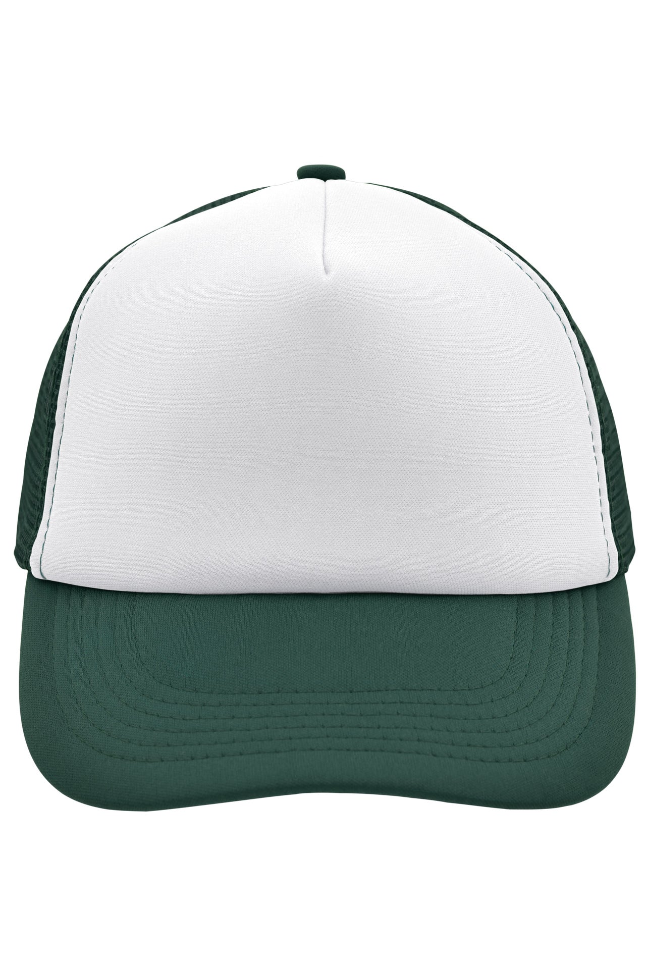 James & Nicholson Panel Mesh Cap white/dark-green