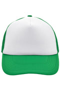 James & Nicholson Panel Mesh Cap white/fern-green