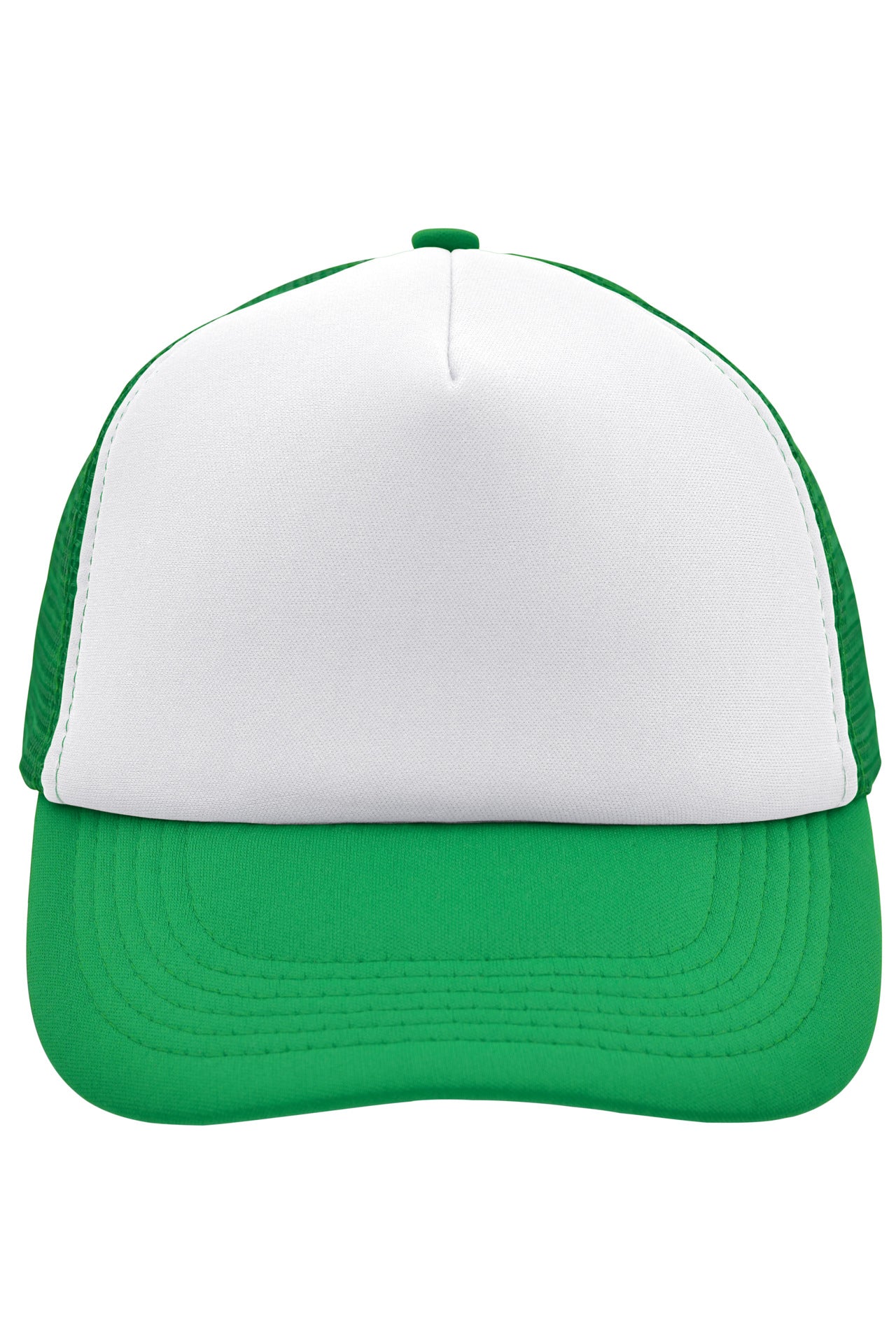 James & Nicholson Panel Mesh Cap white/fern-green