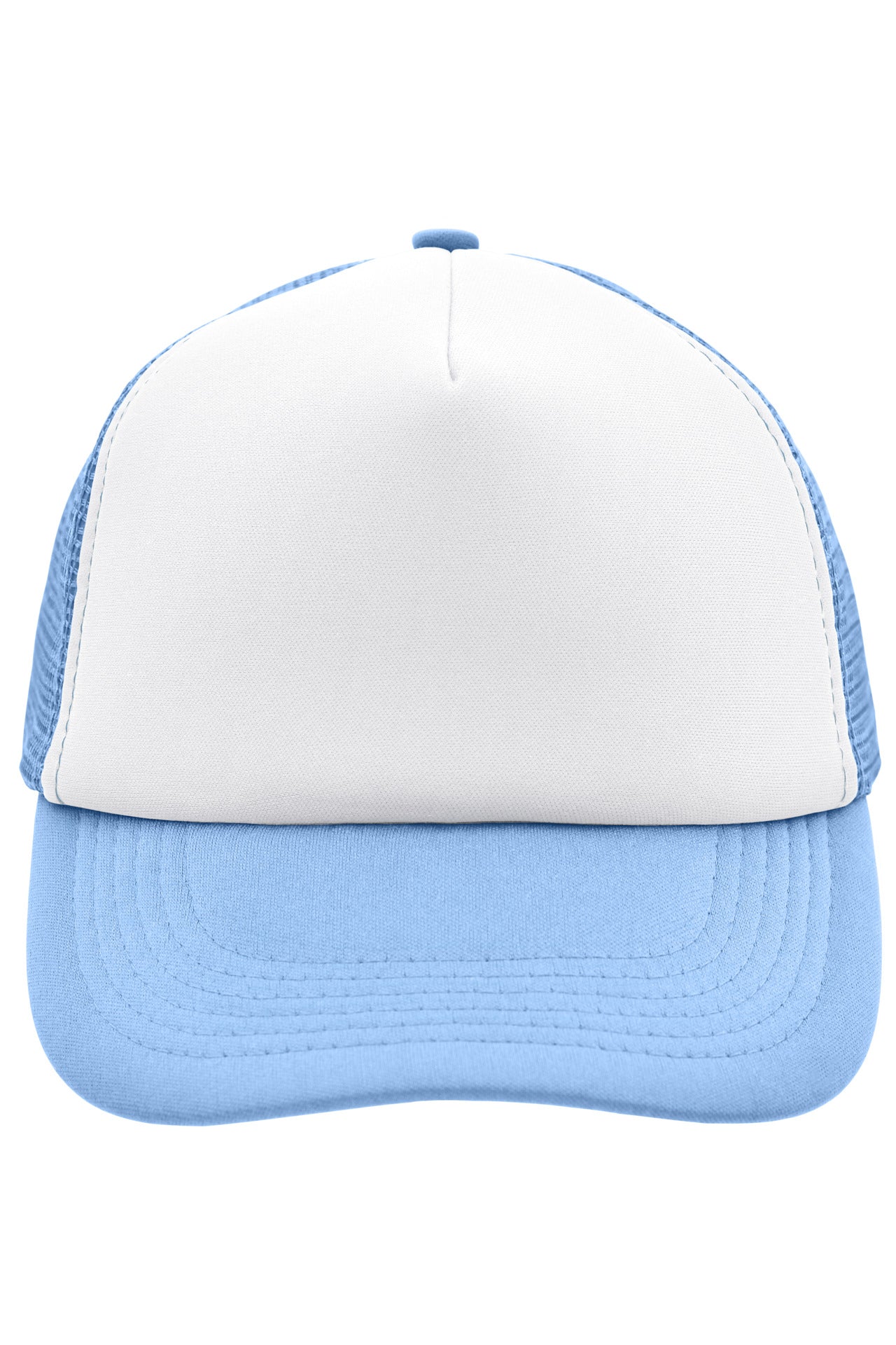 James & Nicholson Panel Mesh Cap white/light-blue