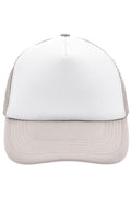 James & Nicholson Panel Mesh Cap white/light-grey