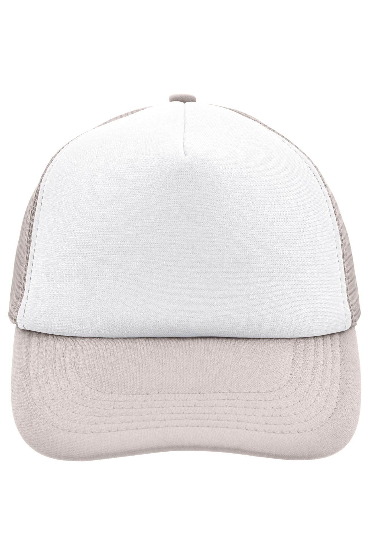 James & Nicholson Panel Mesh Cap white/light-grey
