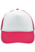 James & Nicholson Panel Mesh Cap white/magenta