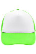 James & Nicholson Panel Mesh Cap white/neon-green