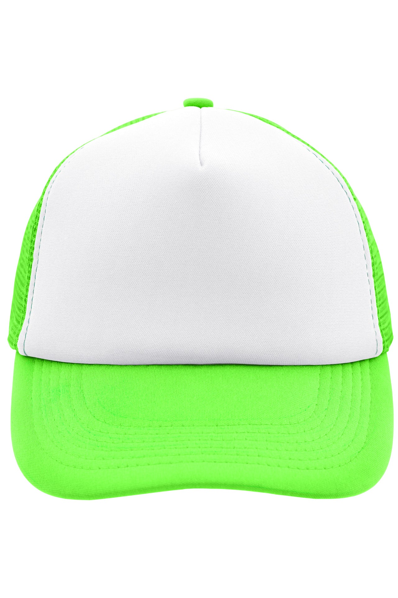James & Nicholson Panel Mesh Cap white/neon-green