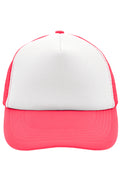 James & Nicholson Panel Mesh Cap white/neon-pink
