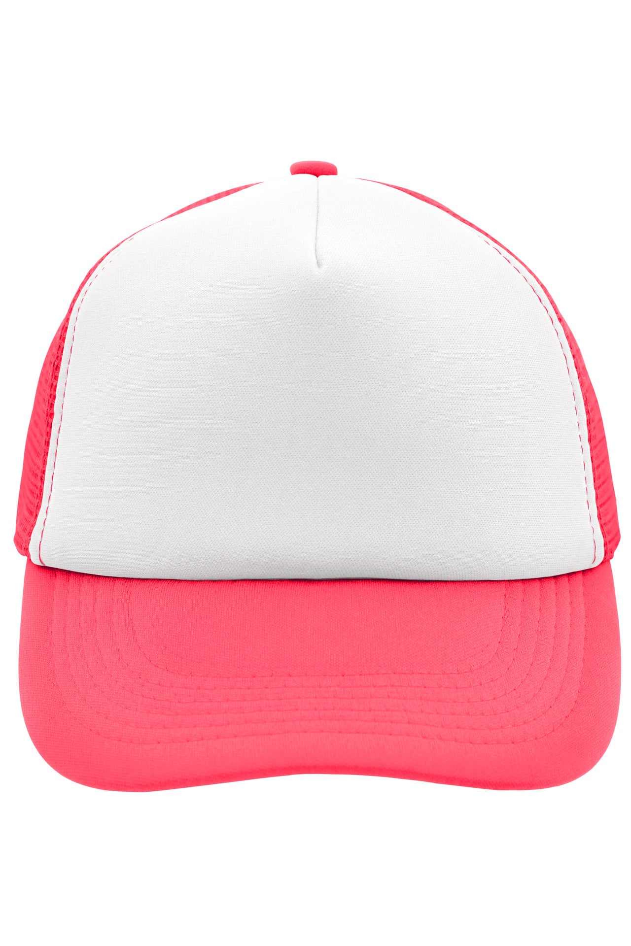 James & Nicholson Panel Mesh Cap white/neon-pink