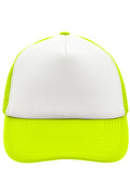 James & Nicholson Panel Mesh Cap white/neon-yellow
