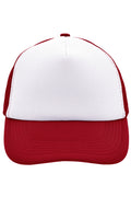 James & Nicholson Panel Mesh Cap white/red