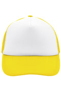 James & Nicholson Panel Mesh Cap white/sun-yellow