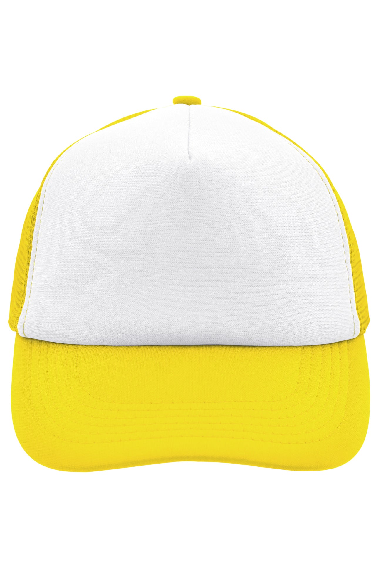 James & Nicholson Panel Mesh Cap white/sun-yellow