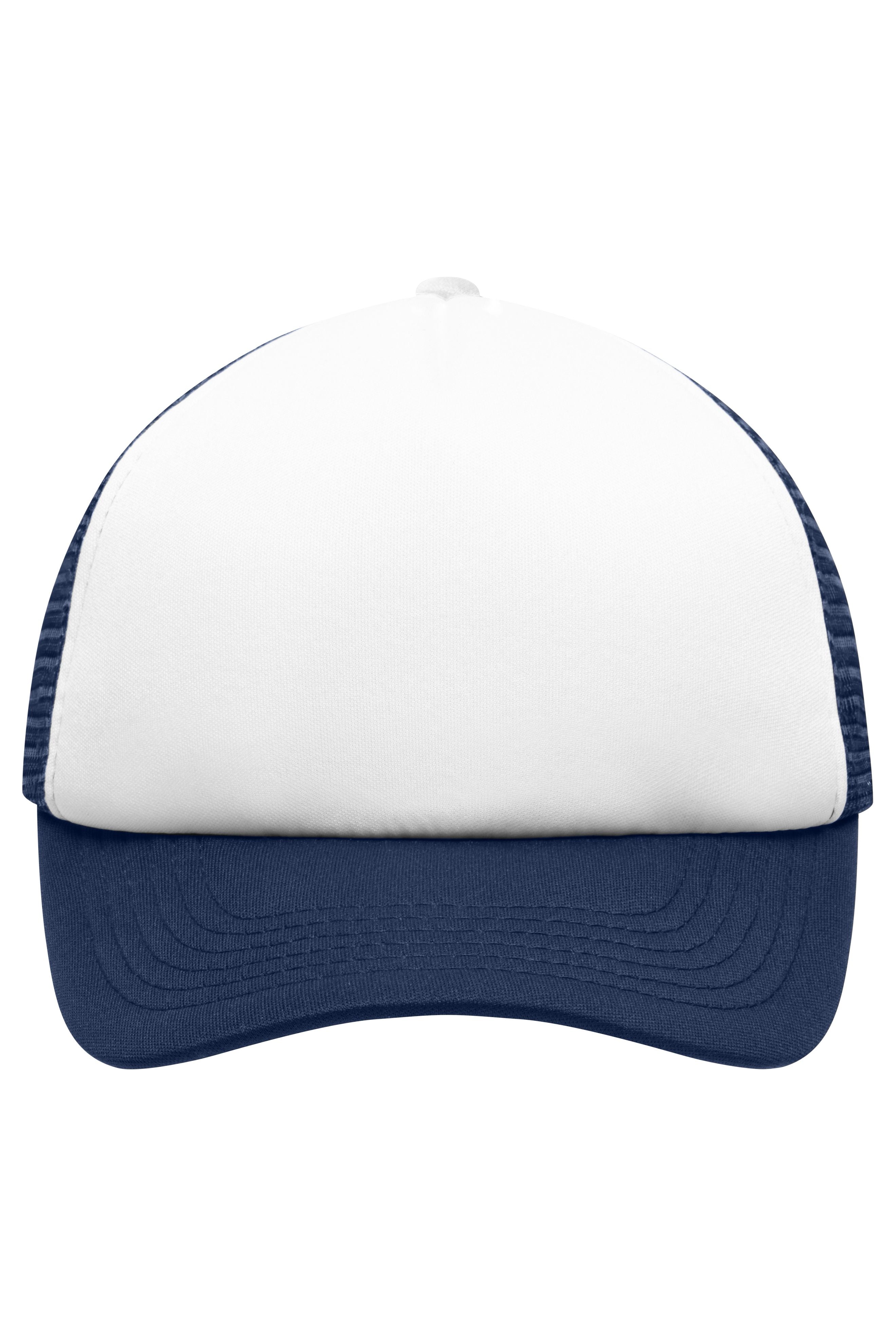 James & Nicholson Panel Kinder Mesh Cap white/navy