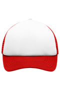 James & Nicholson Panel Kinder Mesh Cap white/red