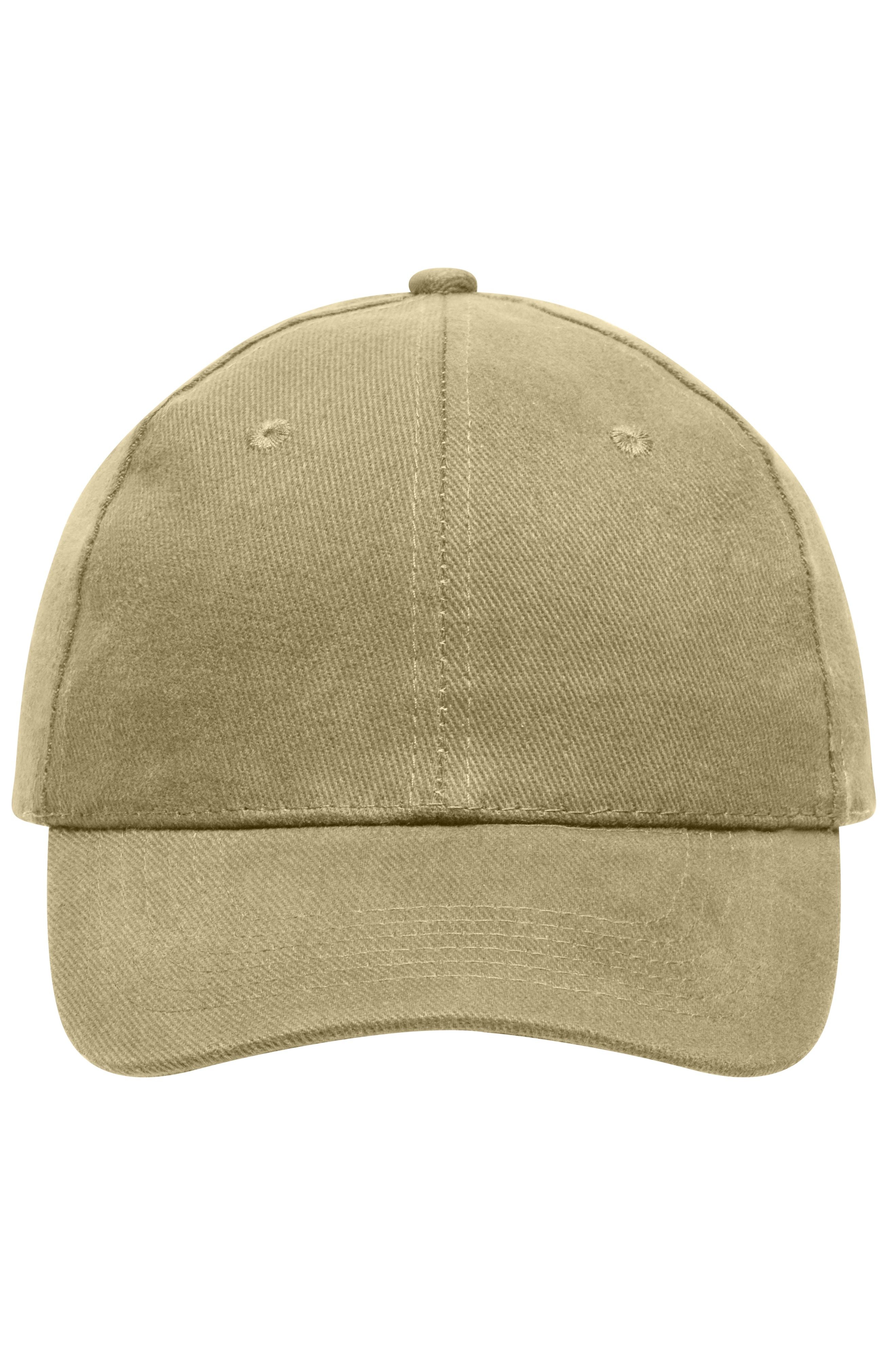 James & Nicholson Panel Cap heavy Cotton beige