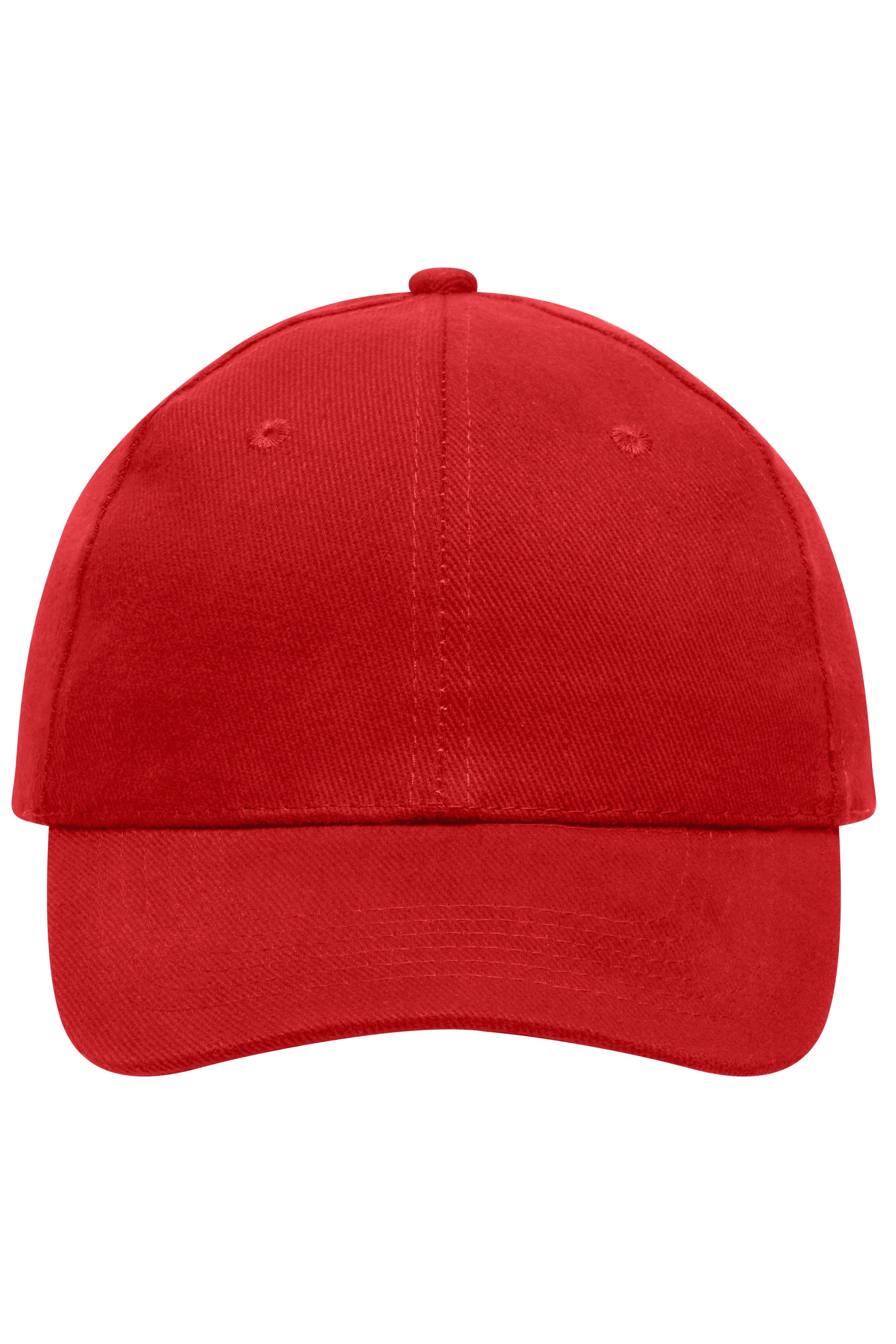 James & Nicholson Panel Cap heavy Cotton red