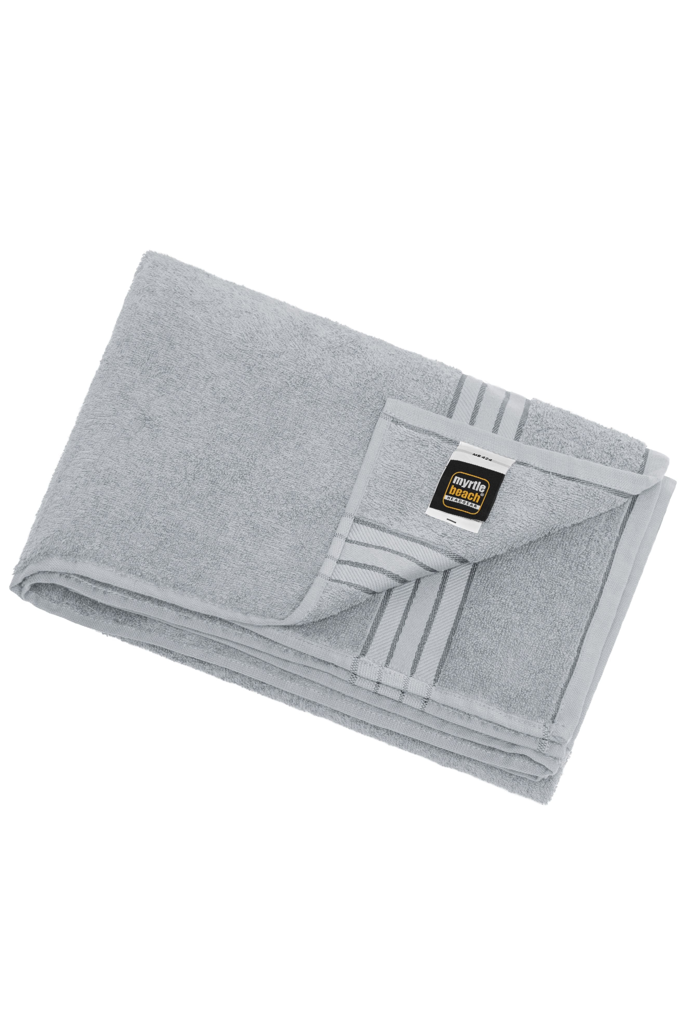 James & Nicholson Großes Badetuch in flauschiger Walkfrottier-Qualität light-grey