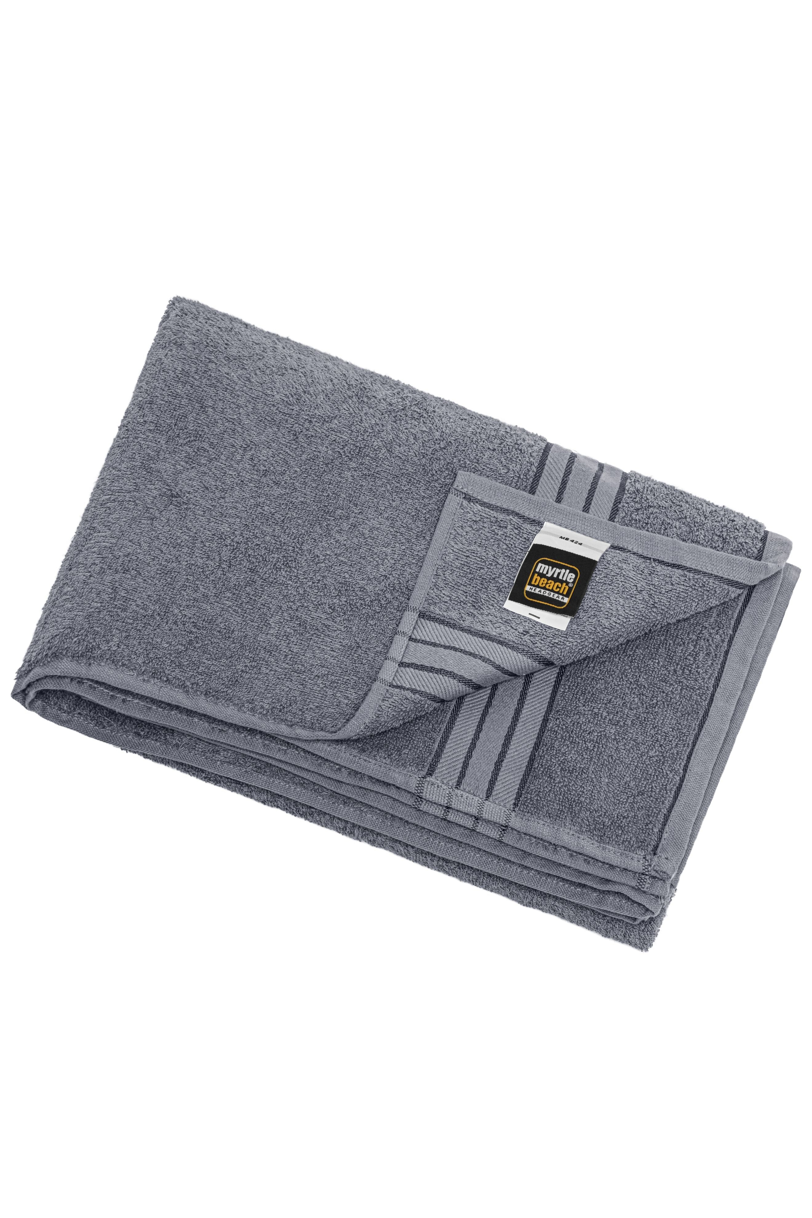 James & Nicholson Großes Badetuch in flauschiger Walkfrottier-Qualität mid-grey