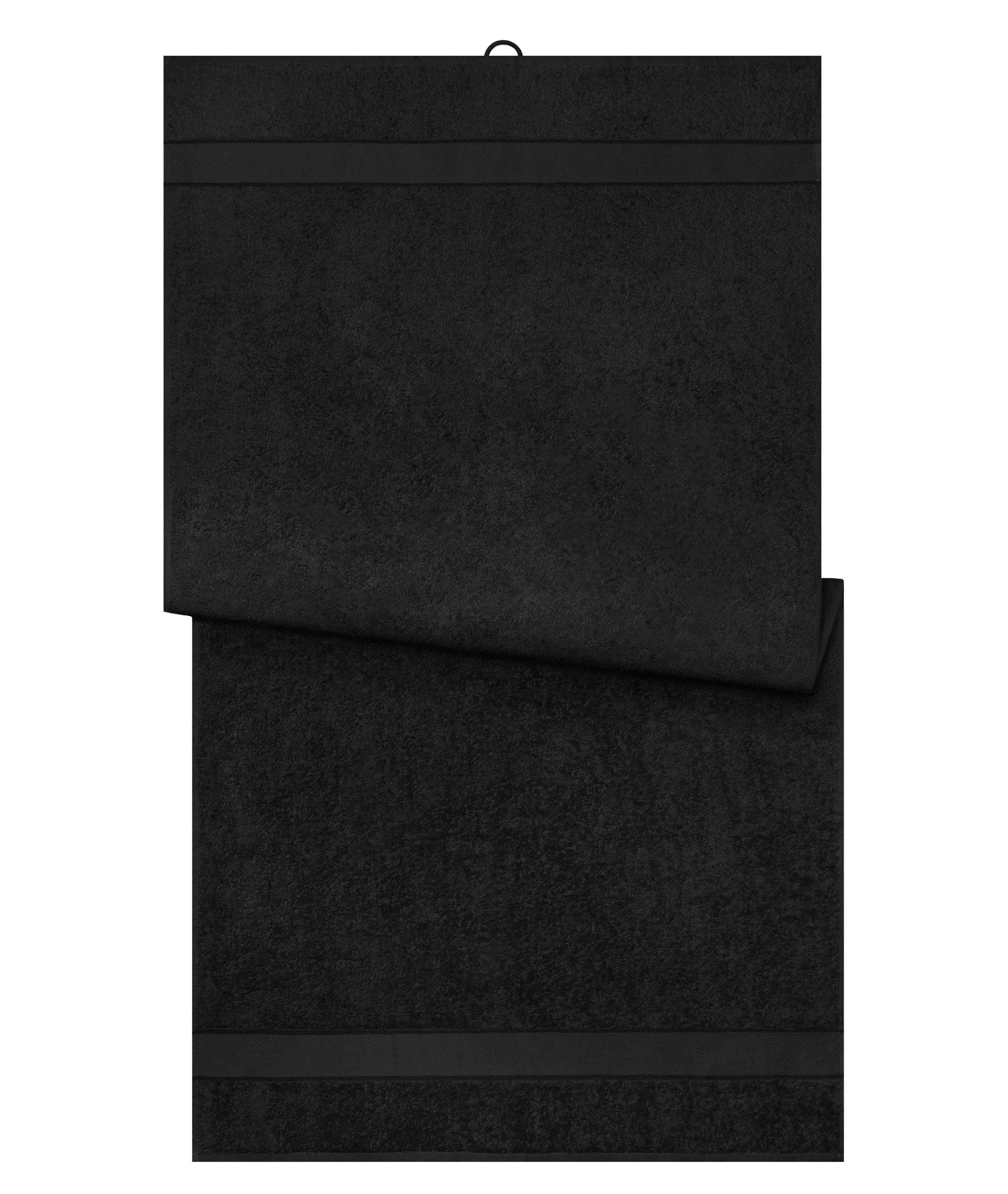 James & Nicholson Badetuch im modischen Design black