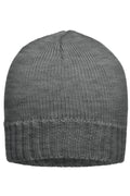 James & Nicholson Beanie gerippt dark-grey-melange