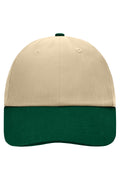 James & Nicholson Panel Cotton Cap beige/dark-green