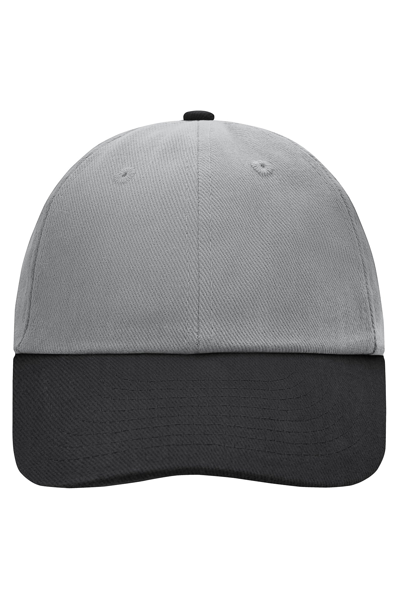 James & Nicholson Panel Cotton Cap light-grey/black