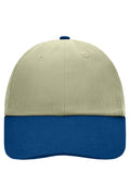 James & Nicholson Panel Cotton Cap light-khaki/navy