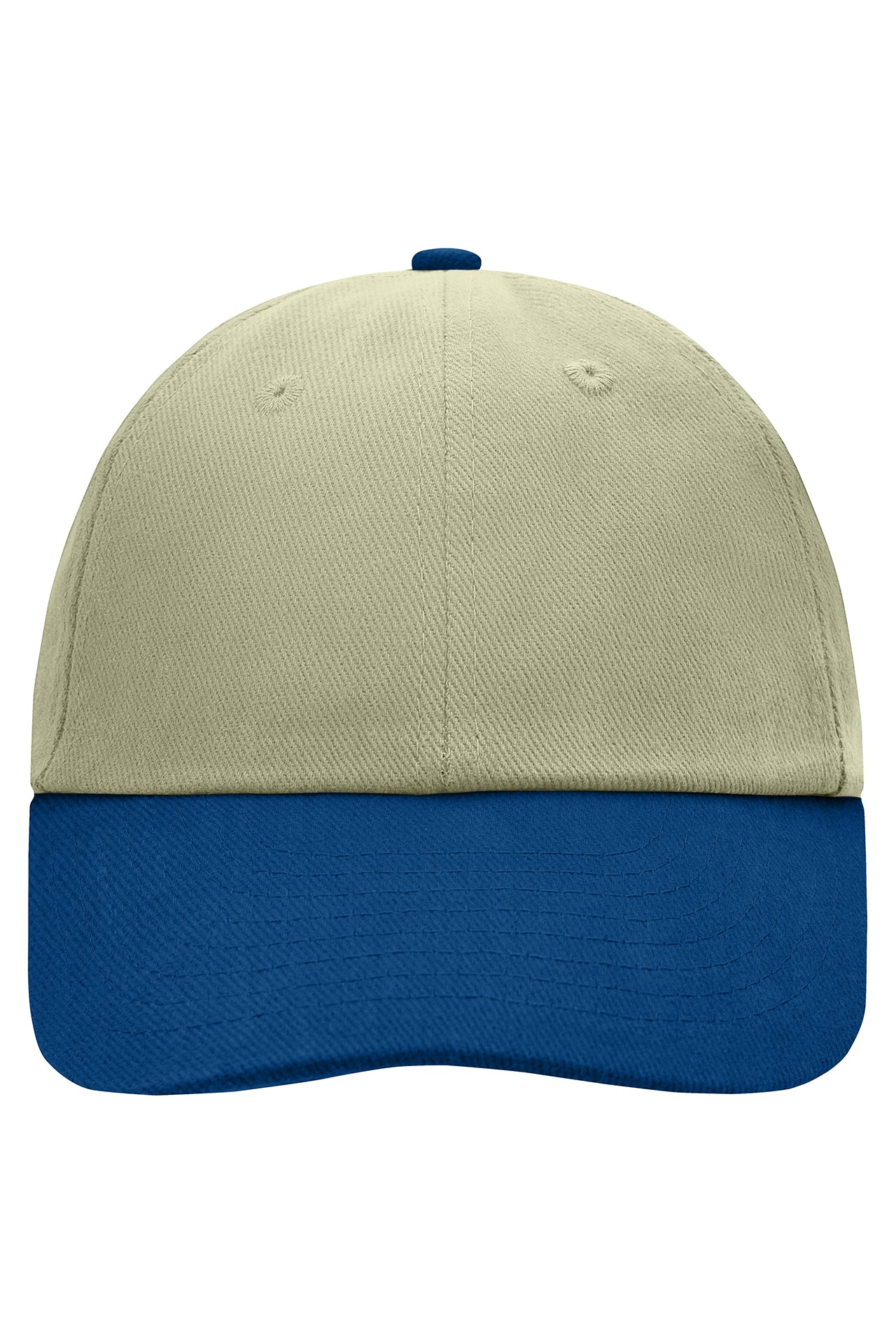 James & Nicholson Panel Cotton Cap light-khaki/navy
