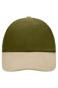 James & Nicholson Panel Cotton Cap olive/beige