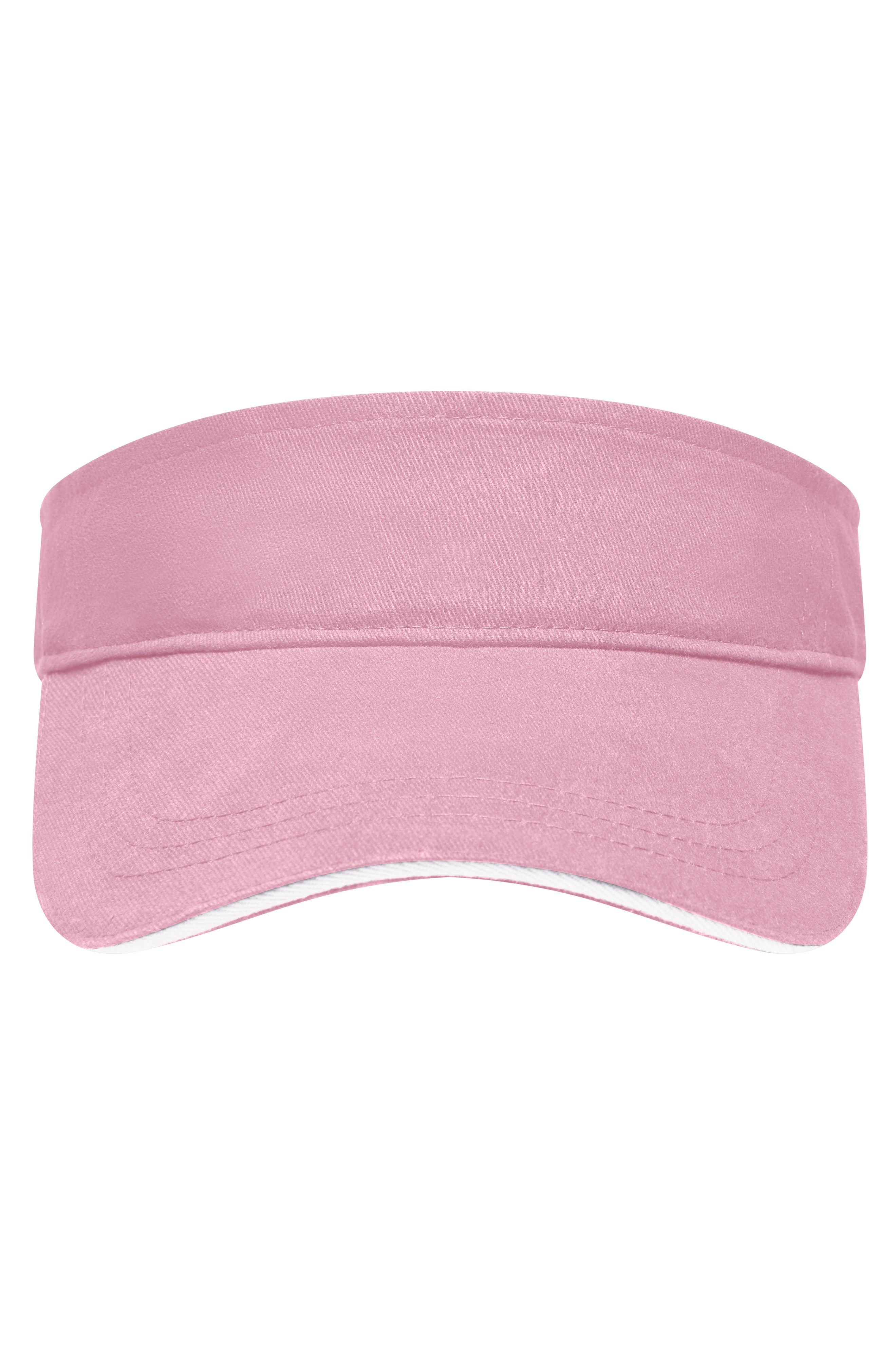 James & Nicholson Sandwich Sunvisor light-pink/white