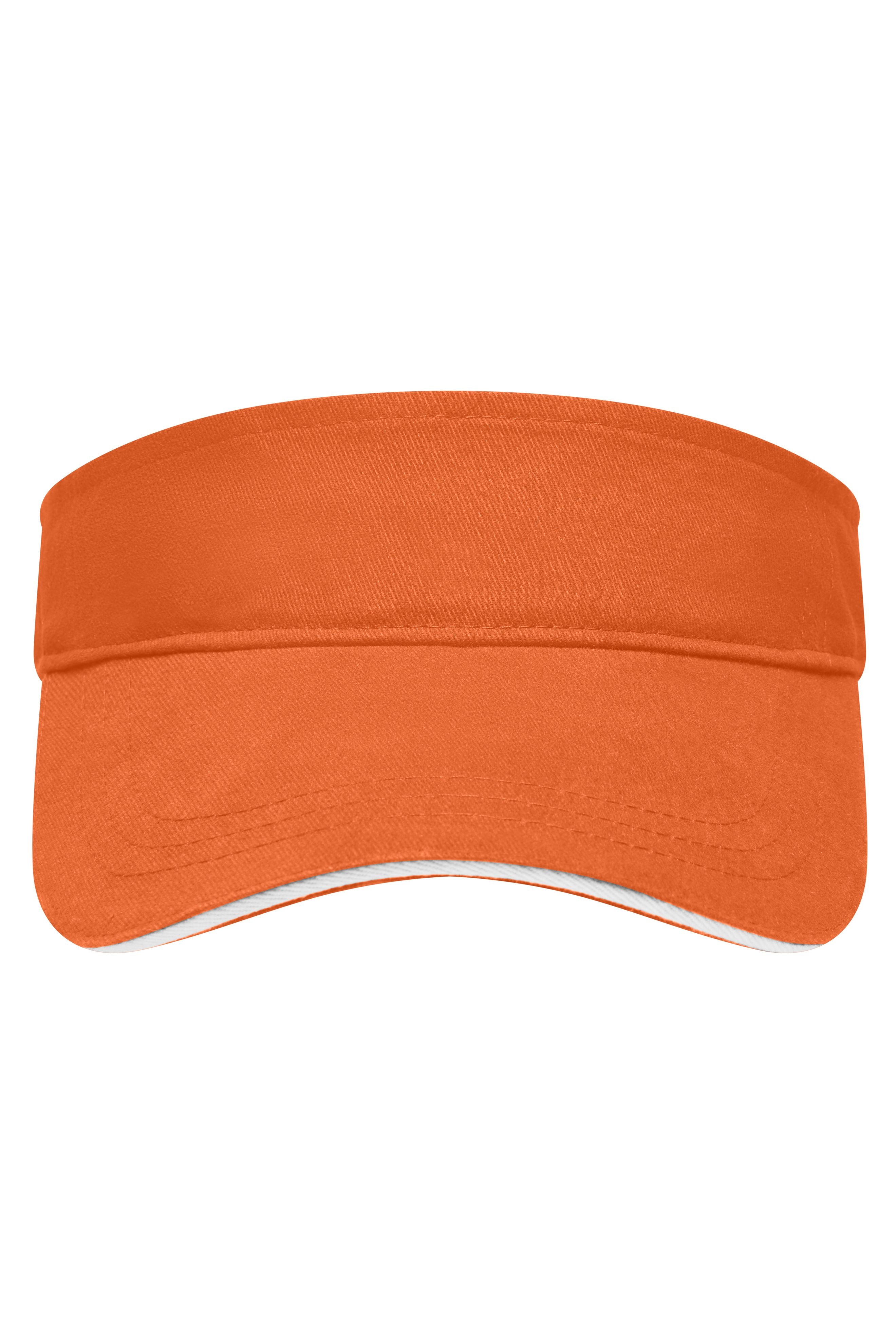 James & Nicholson Sandwich Sunvisor orange/white