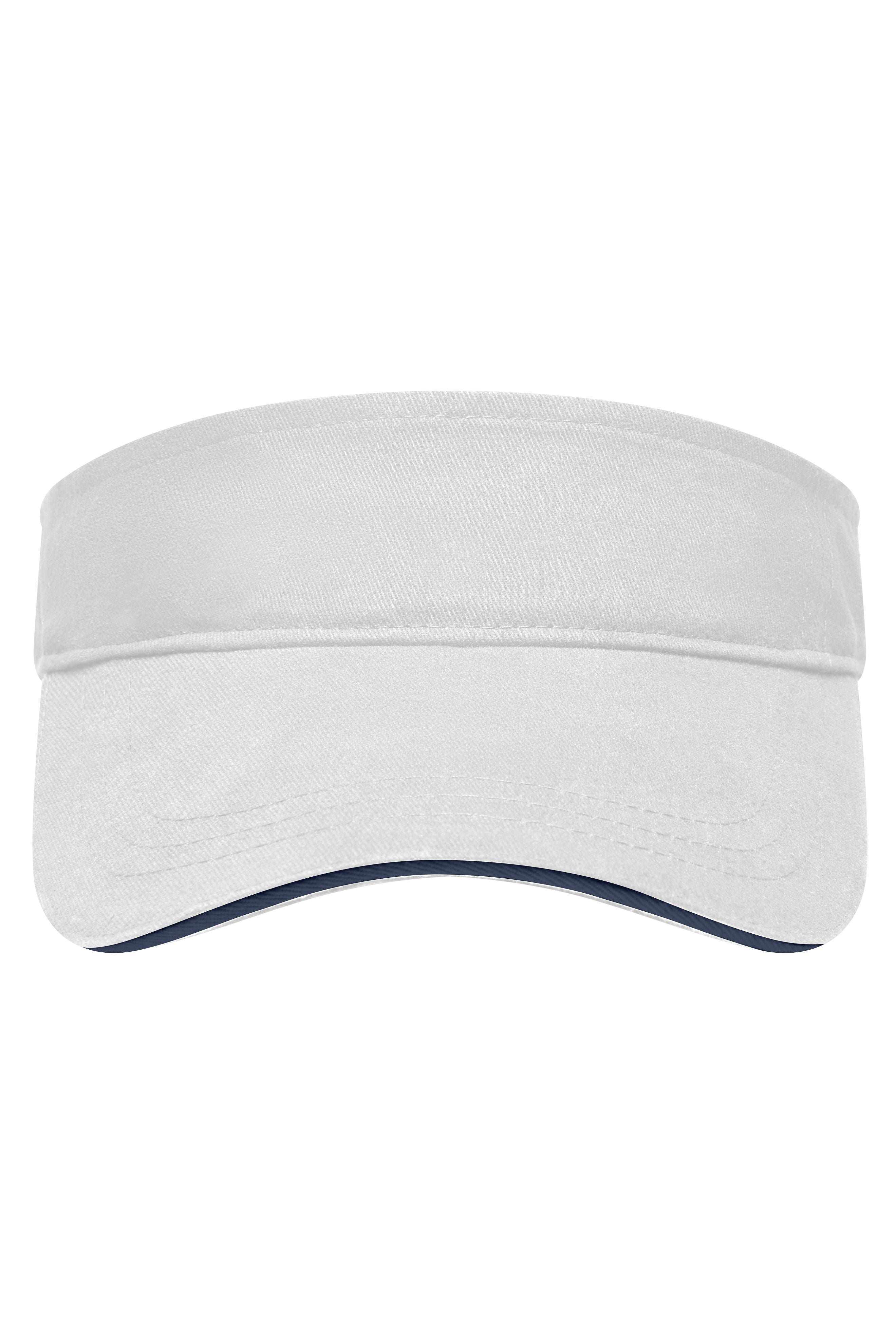 James & Nicholson Sandwich Sunvisor white/navy