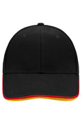 James & Nicholson Doppeldandwich Cap black/red/gold-yellow