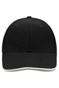 James & Nicholson Doppeldandwich Cap black/white/dark-grey