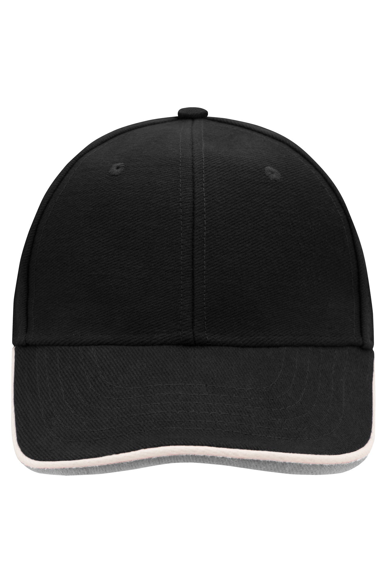 James & Nicholson Doppeldandwich Cap black/white/dark-grey