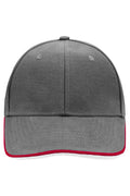 James & Nicholson Doppeldandwich Cap dark-grey/red/white