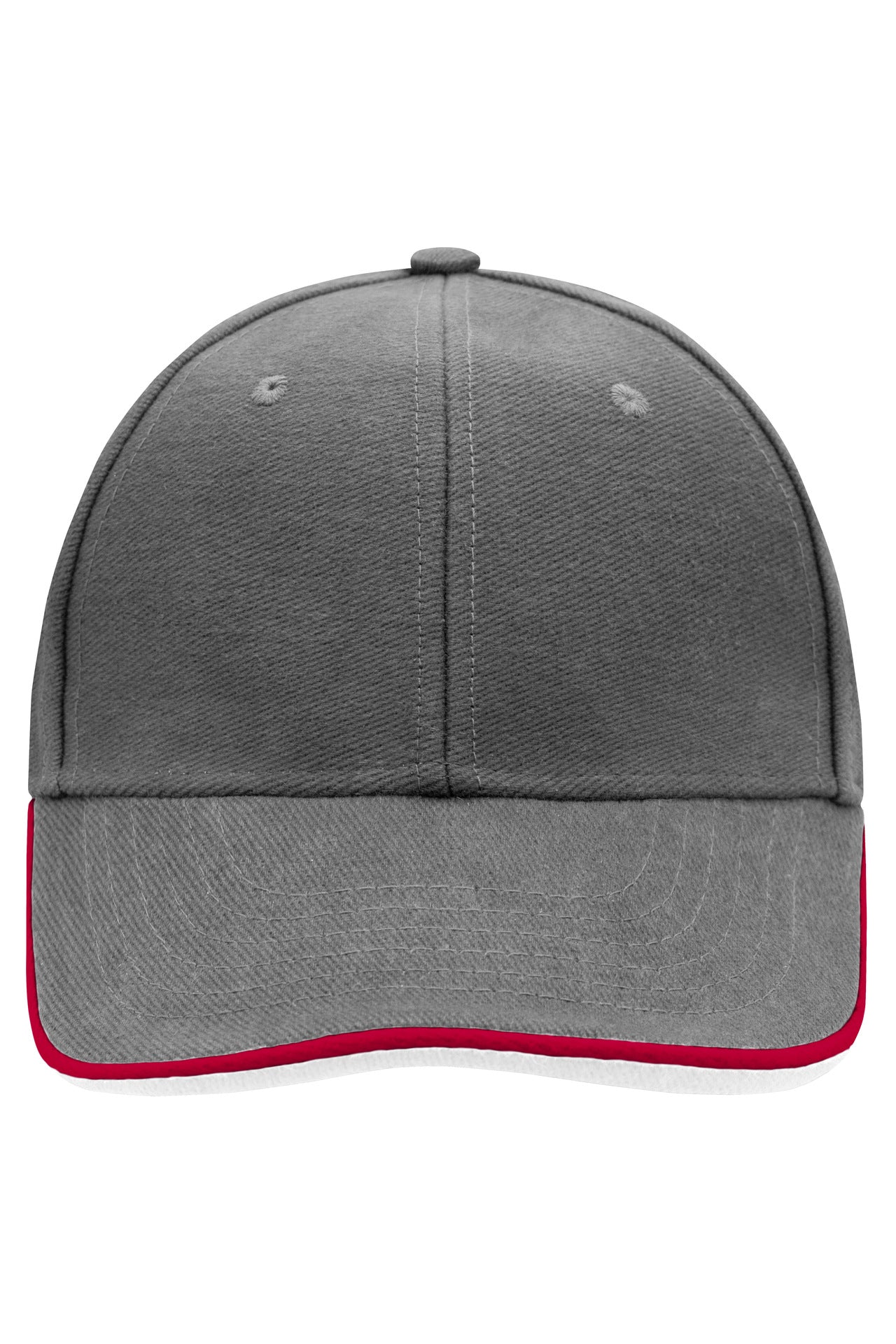 James & Nicholson Doppeldandwich Cap dark-grey/red/white