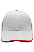 James & Nicholson Doppeldandwich Cap light-grey/red/black