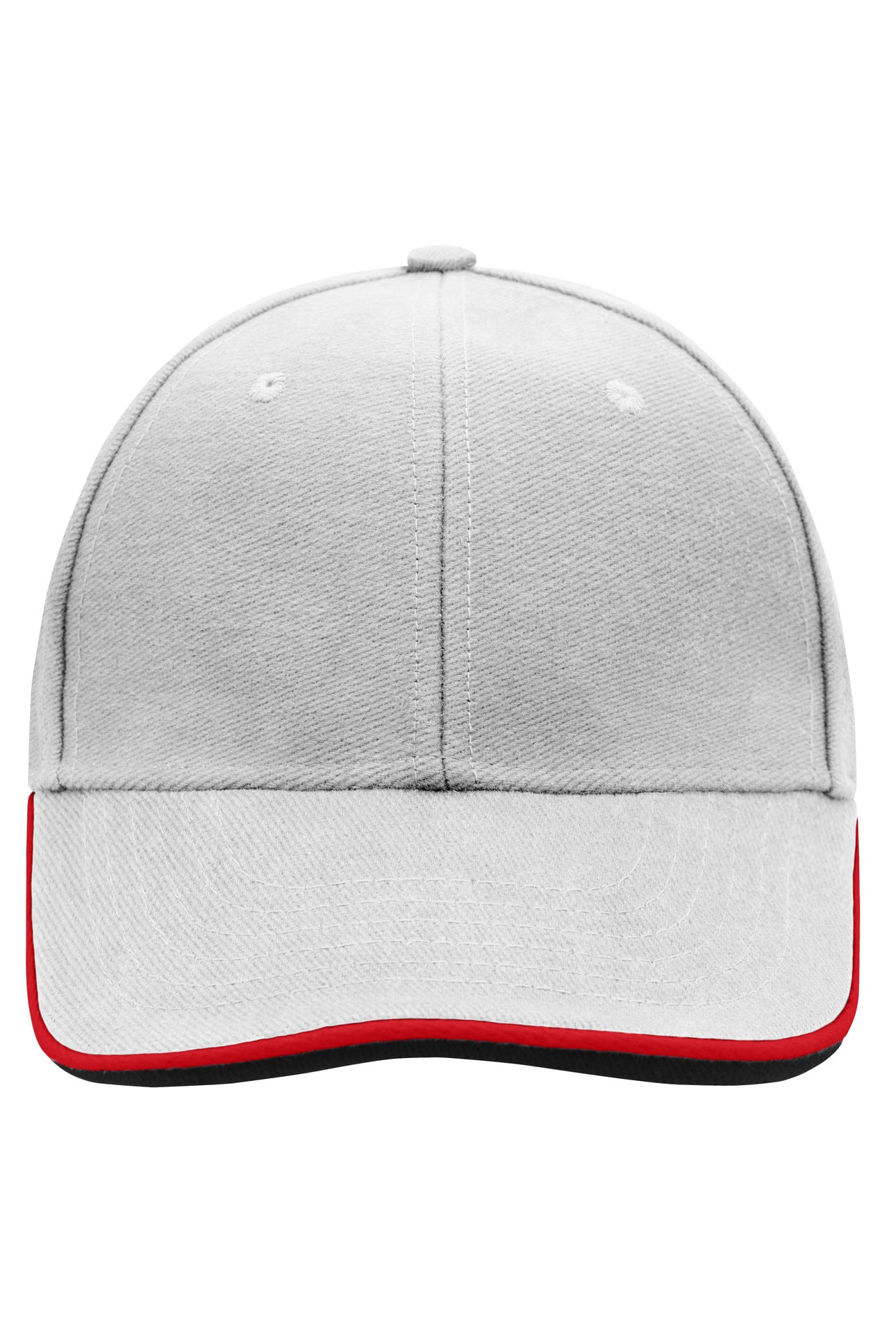 James & Nicholson Doppeldandwich Cap light-grey/red/black
