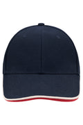 James & Nicholson Doppeldandwich Cap navy/white/red