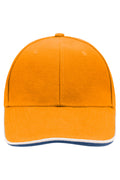 James & Nicholson Doppeldandwich Cap orange/white/royal