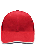 James & Nicholson Doppeldandwich Cap red/white/navy
