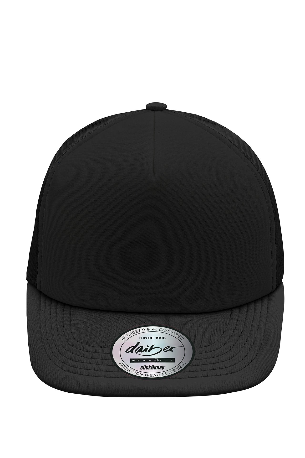 James & Nicholson Panel Cap Flat Peak black/black
