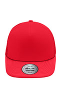 James & Nicholson Panel Cap Flat Peak red/red