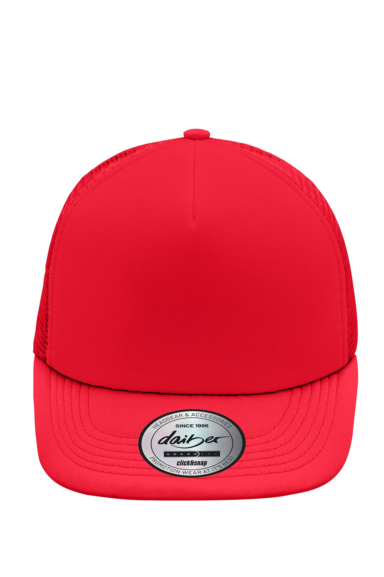 James & Nicholson Panel Cap Flat Peak red/red
