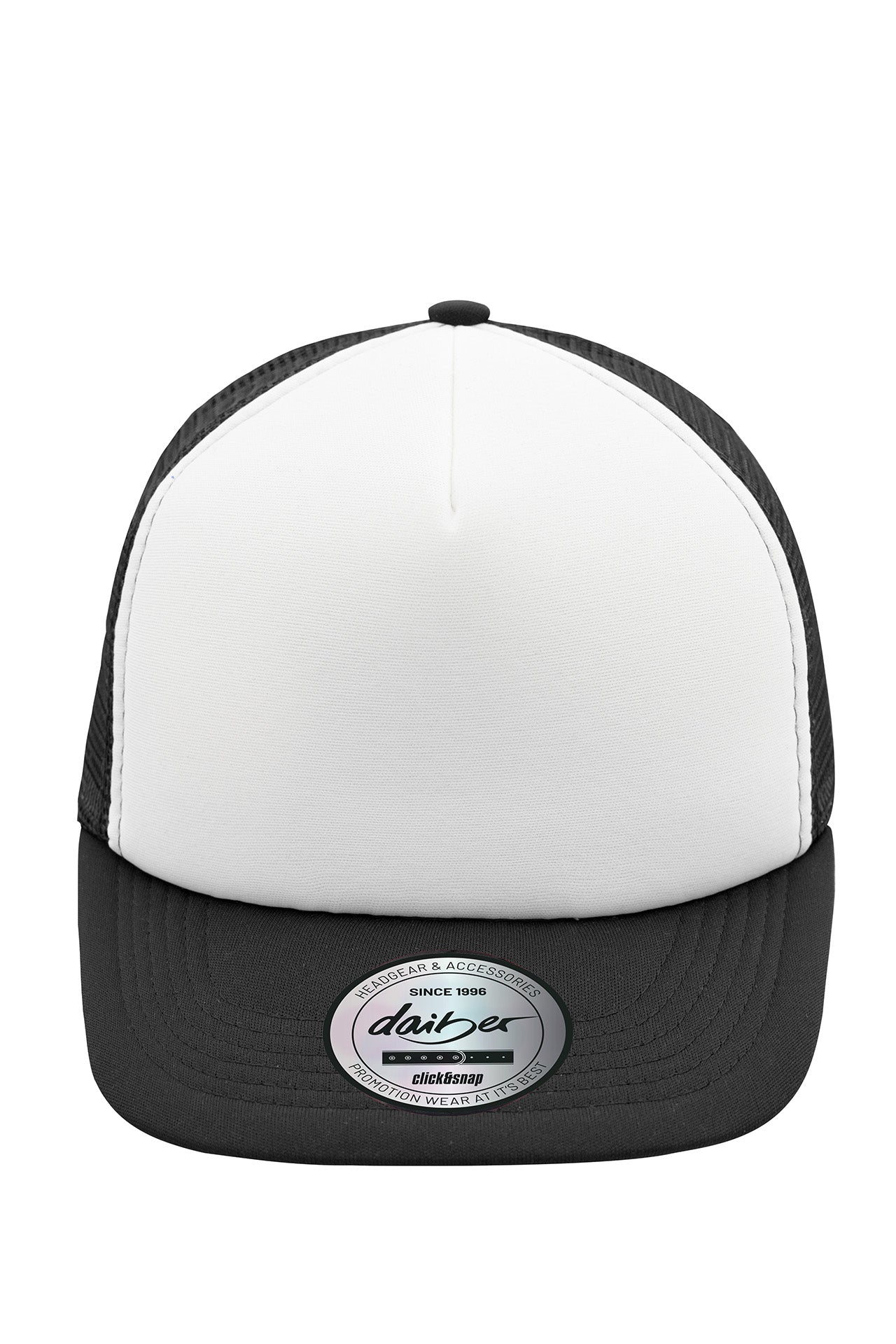 James & Nicholson Panel Cap Flat Peak white/black