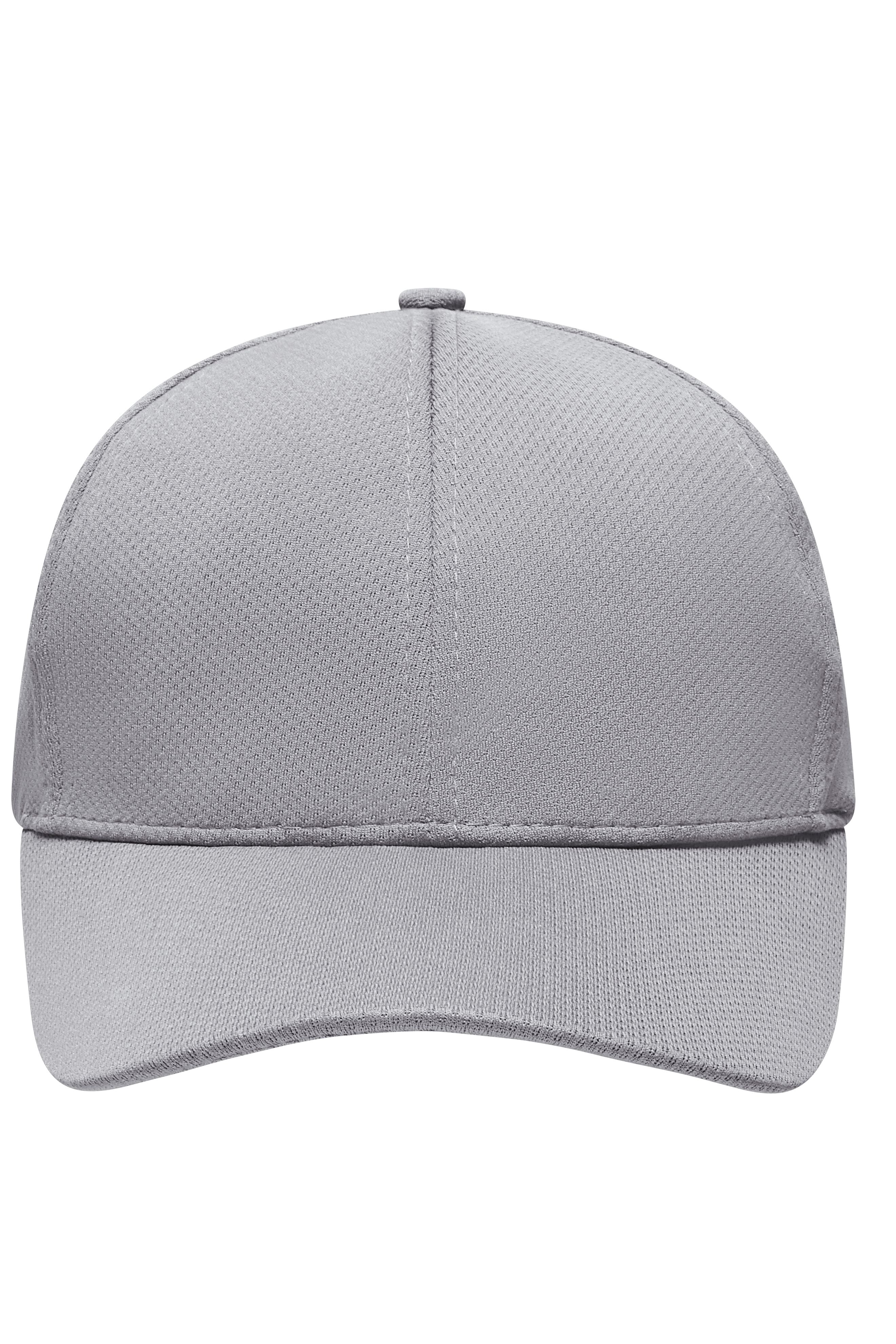 James & Nicholson Panel Sport Mesh Cap grey