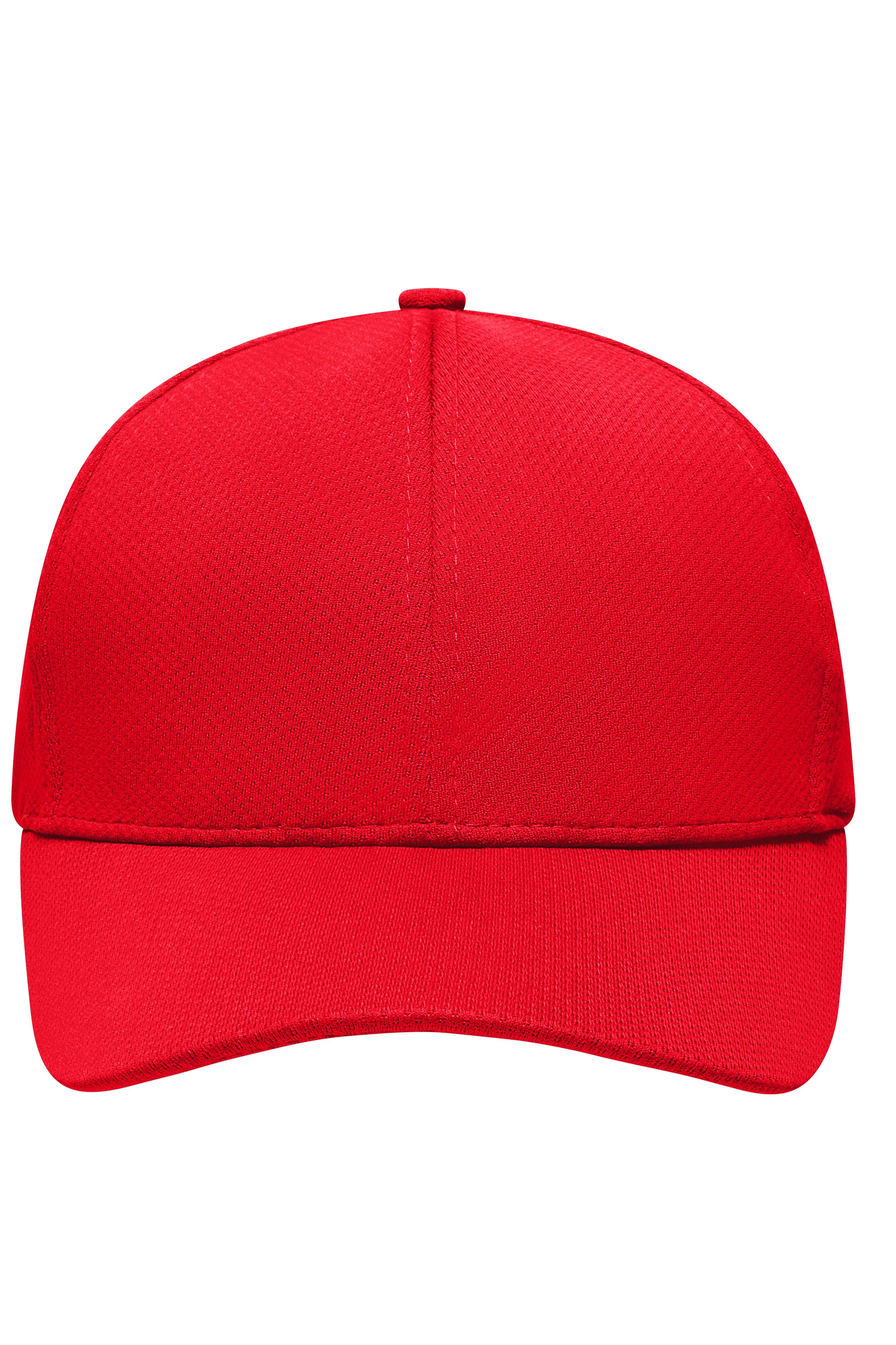 James & Nicholson Panel Sport Mesh Cap red