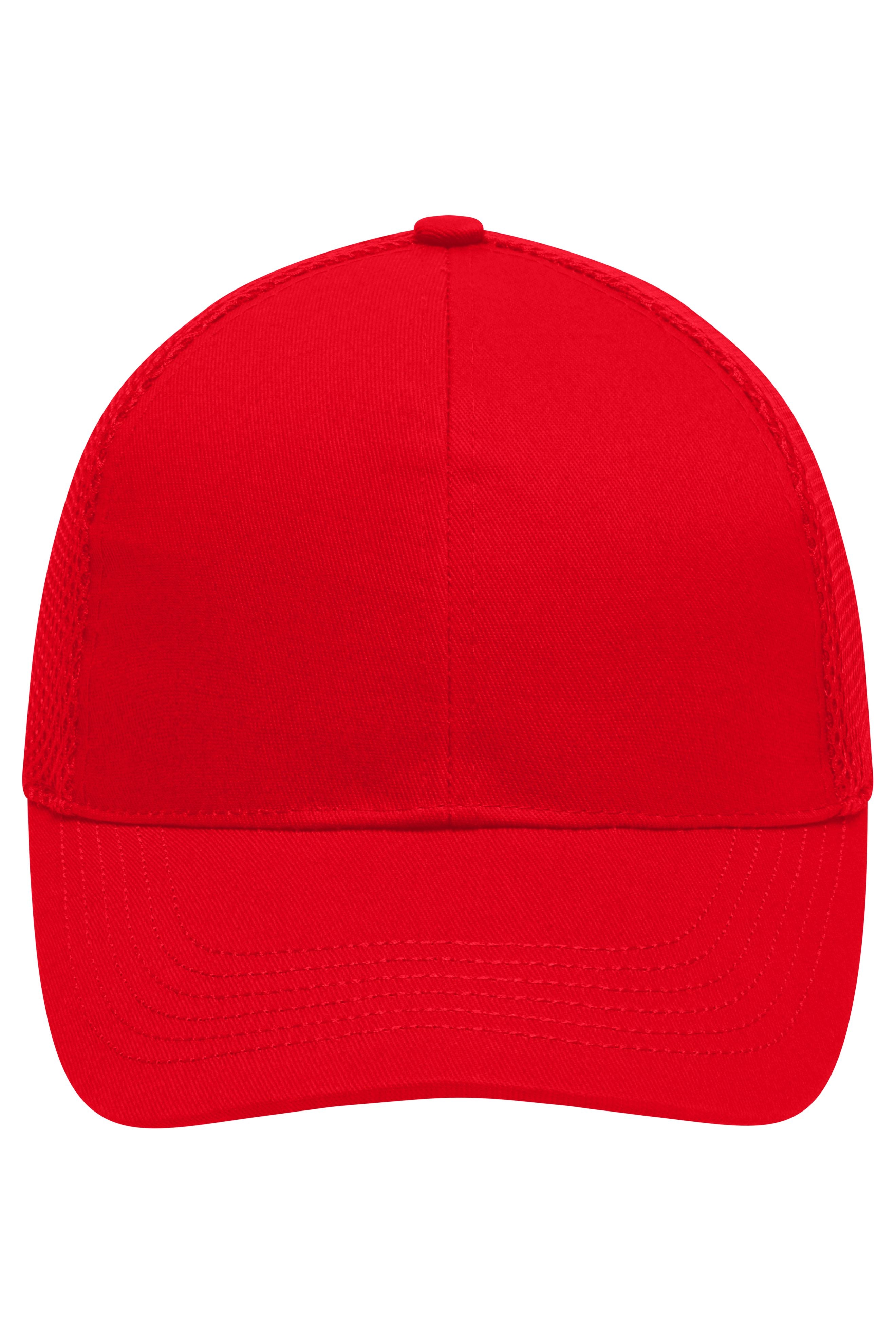 James & Nicholson Panel Cap Air Mesh red