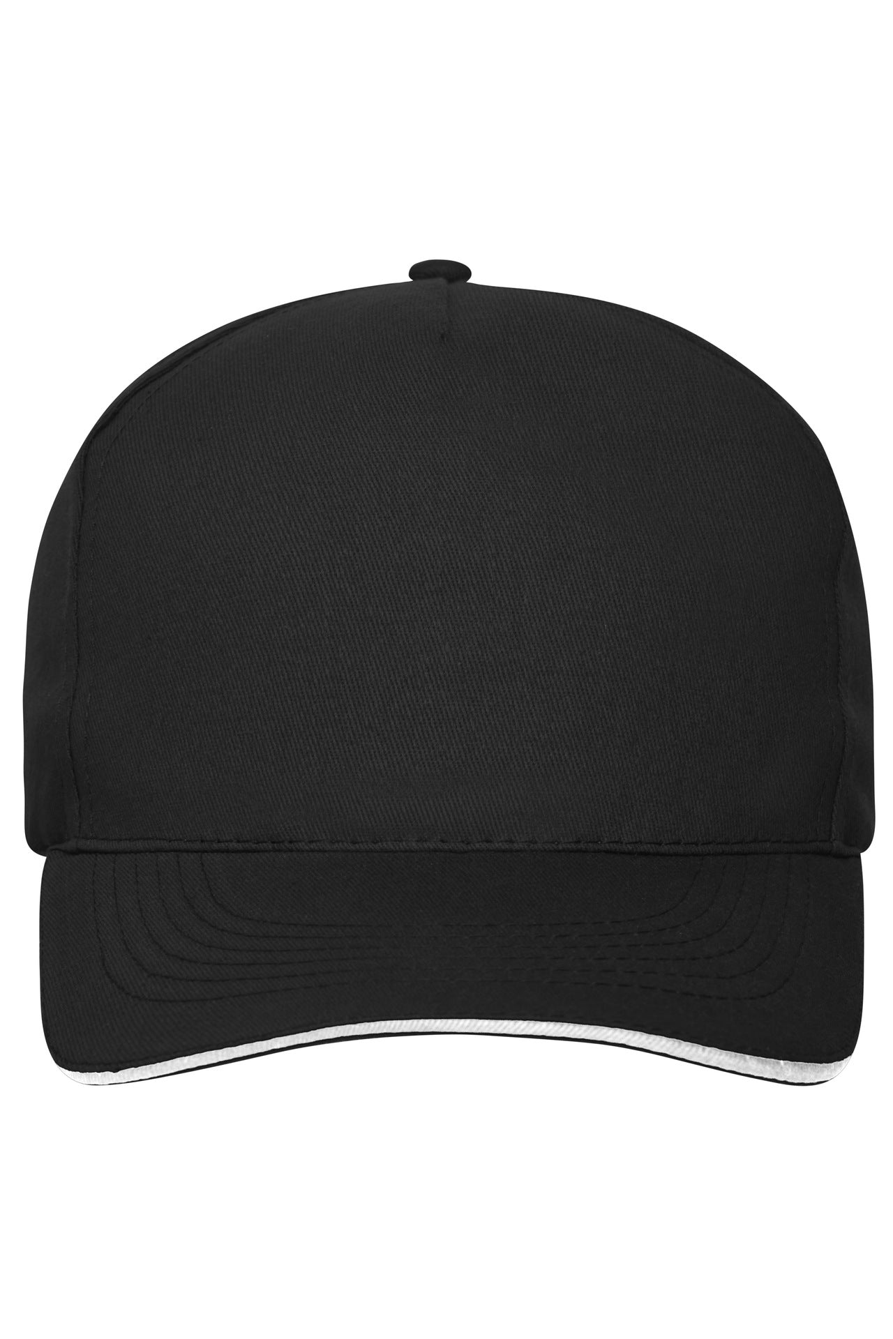 James & Nicholson Cap mit ungebürsteter Oberfläche black/white