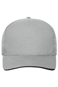 James & Nicholson Cap mit ungebürsteter Oberfläche light-grey/black